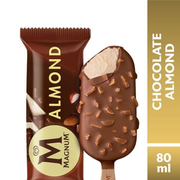 Kwality Wall's Magnum Chocolate Almond Net Qty: 80 ml